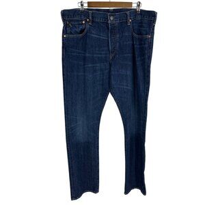 Polo Ralph Lauren Mens Dark Wash Button-Fly Straight-Leg Denim Jeans